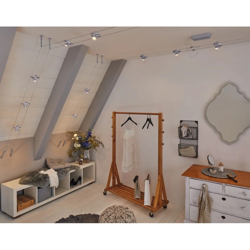 Paulmann 94437 - 1xGU5,3/10W Σποτ για σύστημα καλωδίων CARDAN 12V ματ χρώμιο