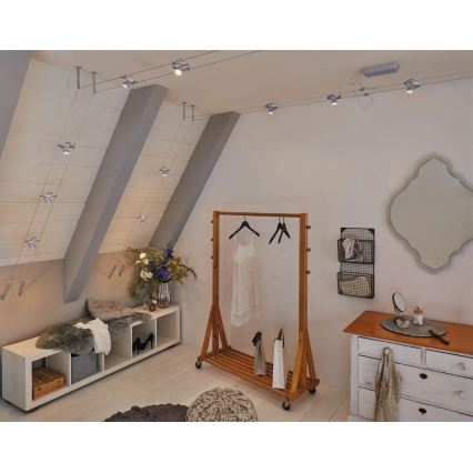 Paulmann 94437 - 1xGU5,3/10W Σποτ για καλωδιακό σύστημα CARDAN 12V ματ χρώμιο