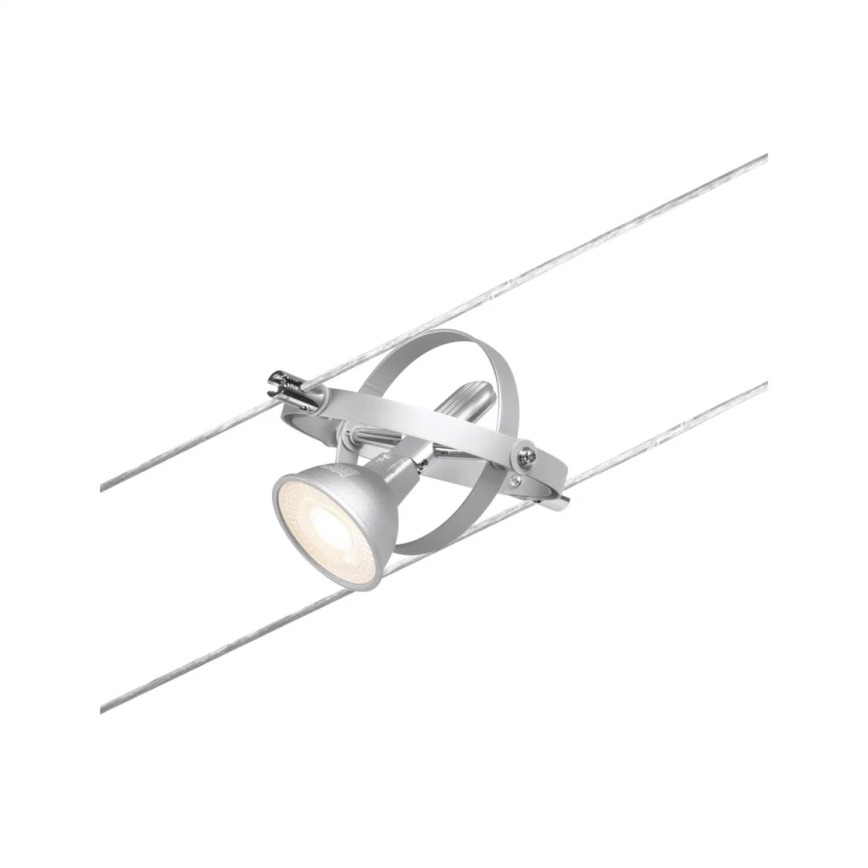 Paulmann 94437 - 1xGU5,3/10W Σποτ για καλωδιακό σύστημα CARDAN 12V ματ χρώμιο