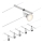 Paulmann 94442 - Σετ 5xGU5,3/10W Ολοκληρωμένο σύστημα φωτισμού με καλώδιο SALT 230V, ματ χρώμιο