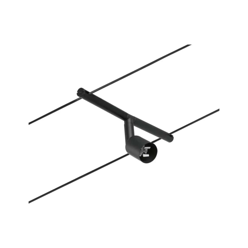 Paulmann 94446 - Σετ 5xGU5,3/10W Ολοκληρωμένο καλωδιακό σύστημα SALT 230V μαύρο