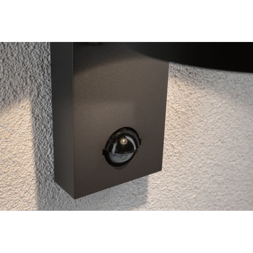 Paulmann 94453 - LED/6W IP44 Επιτοίχιο φωτιστικό εξωτερικού χώρου με αισθητήρα CAPEA 230V