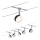 Paulmann 94457 - Σετ 5xLED/4W Πλήρες σύστημα καλωδίου CLEAR 230V μαύρο/γυαλιστερό χρώμιο