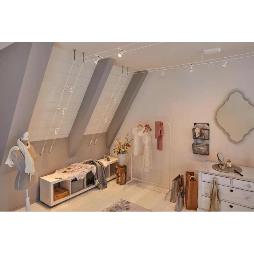 Paulmann 94458 - Σετ 5xGU5,3/10W Σποτ για σύστημα καλωδίων SALT 230V λευκό