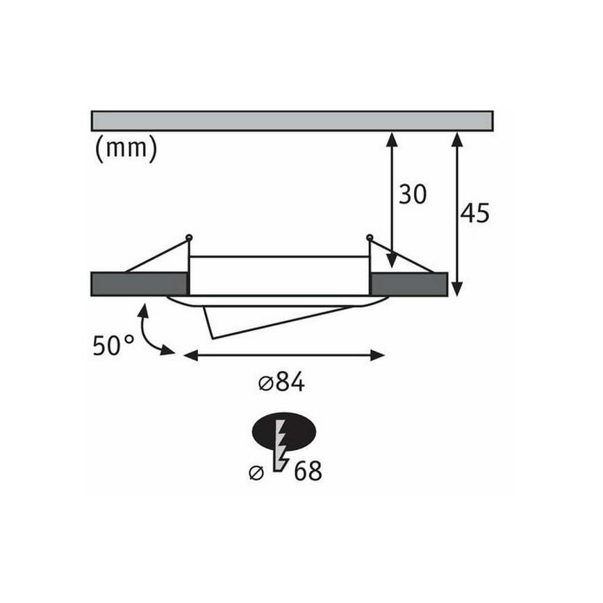 Paulmann 94471 - ΣΕΤ 3xLED/6W IP23 Χωνευτά φωτιστικά μπάνιου NOVA 230V