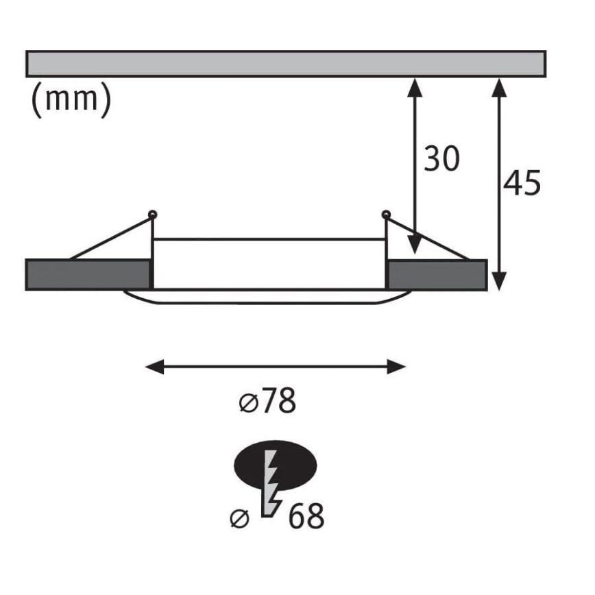 Paulmann 94473 - ΣΕΤ 3xLED/6W IP44 Χωνευτά φωτιστικά μπάνιου NOVA 230V