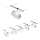 Paulmann 94475 - Σετ 5xLED/5W Ολοκληρωμένο σύστημα καλωδιακής ανάρτησης CIRCLE 230V ματ χρώμιο
