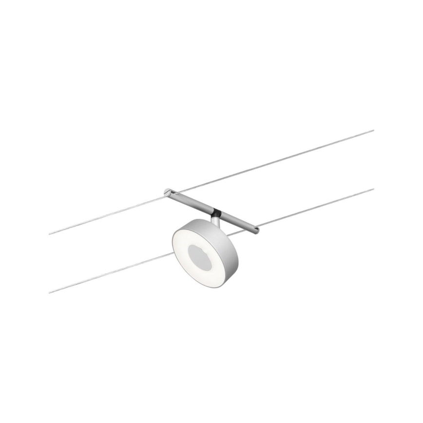 Paulmann 94475 - Σετ 5xLED/5W Ολοκληρωμένο σύστημα καλωδιακής ανάρτησης CIRCLE 230V ματ χρώμιο