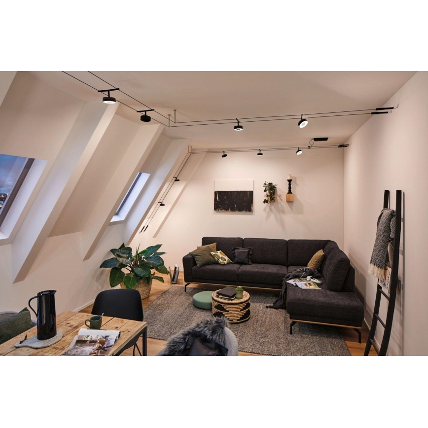 Paulmann 94479 - Σετ 5xLED/5W Σποτ για σύστημα καλωδίων CIRCLE 230V μαύρο