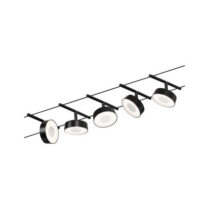 Paulmann 94479 - ΣΕΤ 5xLED/5W Σποτ για σύστημα ράγας CIRCLE 230V μαύρο