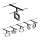 Paulmann 94485 - Σετ 5xLED/4,8W Πλήρες συρματόσχοινο σύστημα FRAME 230V μαύρο