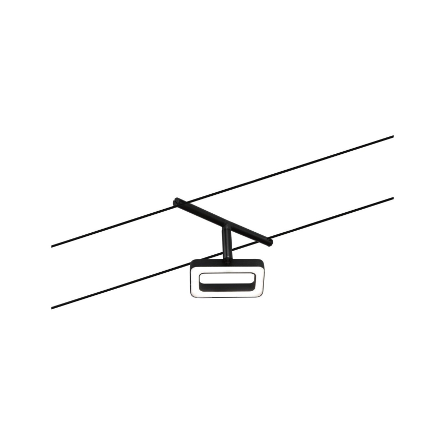 Paulmann 94485 - Σετ 5xLED/4,8W Πλήρες συρματόσχοινο σύστημα FRAME 230V μαύρο