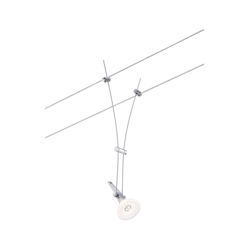 Paulmann 94487 - 1xGU5,3/50W Σποτ για σύστημα καλωδίων COMET 230V ματ χρώμιο