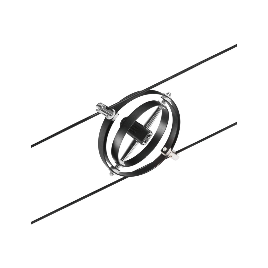 Paulmann 94494 - ΣΕΤ 8xGU5,3/7,5W Σποτ για σύστημα καλωδίων CARDAN 230V μαύρο