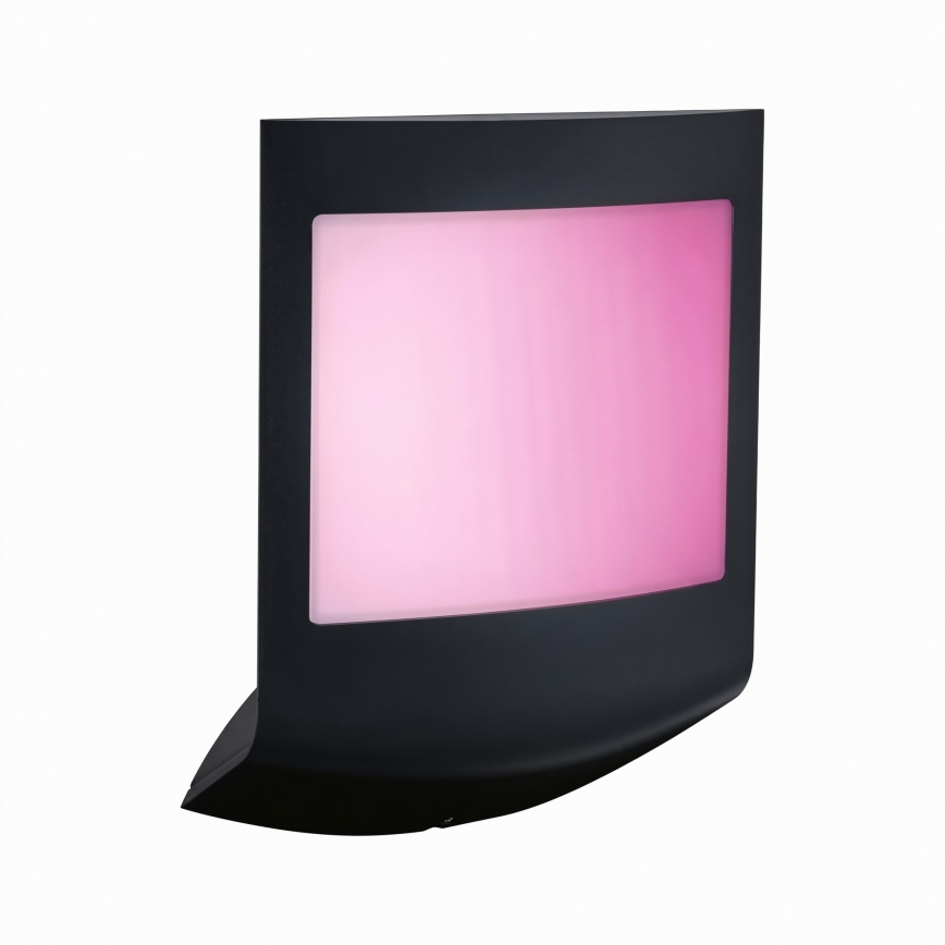 Paulmann 94513 - RGBW LED/8,2W IP44 Ρυθμιζόμενο εξωτερικό επιτοίχιο φωτιστικό με αισθητήρα κίνησης και λυκόφωτος PADEA 230V ανθρακί