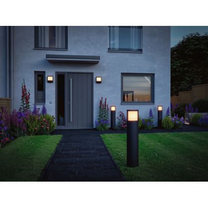 Paulmann 94514 - LED/8,5W IP44 Ρυθμιζόμενο εξωτερικό φωτιστικό με αισθητήρα κίνησης και αισθητήρα λυκόφωτος PADEA 230V ανθρακί