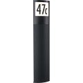 Paulmann 94514 - LED/8,5W IP44 Ρυθμιζόμενο φωτιστικό αριθμού κατοικίας με αισθητήρα κίνησης και φωτοκύτταρο PADEA 230V ανθρακί