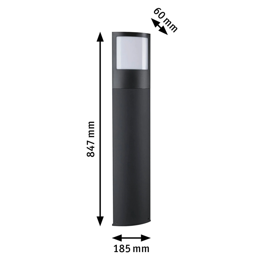 Paulmann 94515 - LED/8,5W IP44 Ρυθμιζόμενο εξωτερικό φωτιστικό με αισθητήρα κίνησης και σούρουπου PADEA 230V ανθρακί