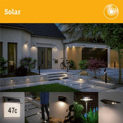 Paulmann 94578 - LED/0,1W IP67 Ηλιακό χωνευτό φωτιστικό DOMENIC 1,2V 1500 mAh