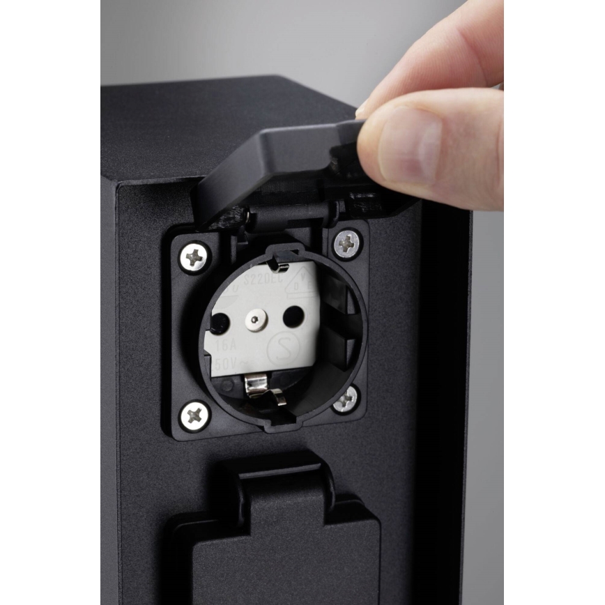 Paulmann 94657 - Στήλη υποδοχής πρίζας εξωτερικού χώρου RIO 2Z SCHUKO 230V IP44