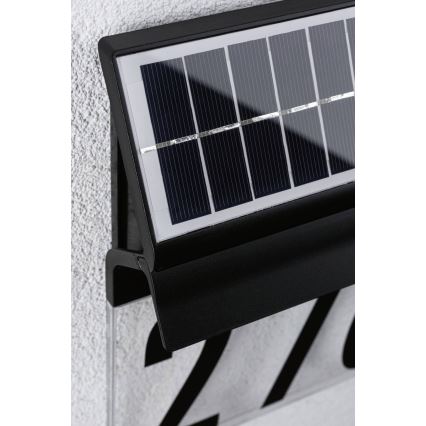Paulmann 94694 - LED/0,2W IP44 Ηλιακό φωτιστικό αριθμού κατοικίας NEDA 3,7V 1800 mAh