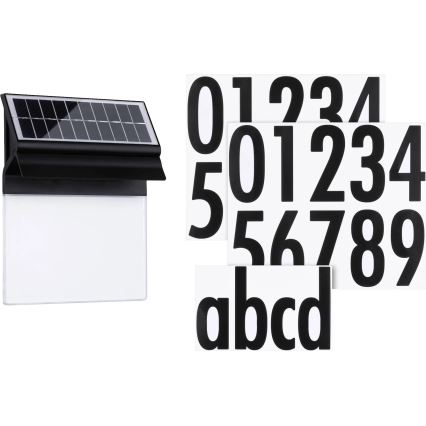 Paulmann 94694 - LED/0,2W IP44 Ηλιακό φωτιστικό αριθμού κατοικίας NEDA 3,7V 1800 mAh