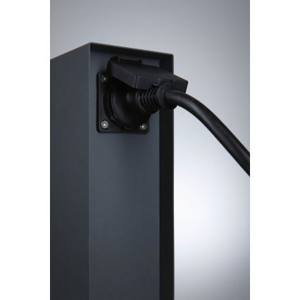 Paulmann 94700 - Εξωτερικός στύλος με πρίζες RIO 2Z SCHUKO 230V IP44