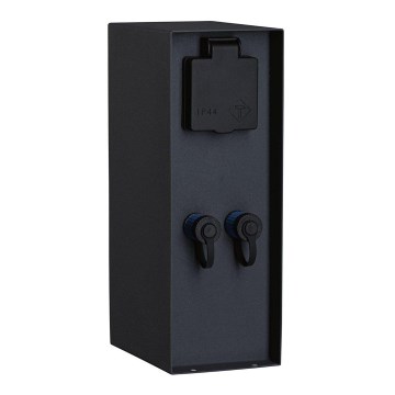 Paulmann 94700 - Εξωτερικός στύλος με πρίζες RIO 2Z SCHUKO 230V IP44