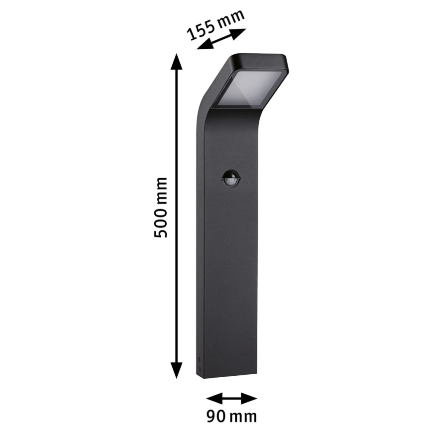 Paulmann 94747 - LED/7,5W IP44 Εξωτερικό φωτιστικό με αισθητήρα KULMA 230V