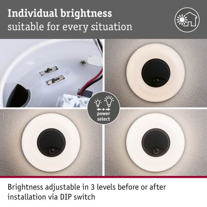 Paulmann 94956 - LED/20,5W IP65 Ρυθμιζόμενο εξωτερικό επιτοίχιο φωτιστικό με αισθητήρα κίνησης και αισθητήρα σούρουπου AUREVA 230V 2200/3000/4000K ανθρακί
