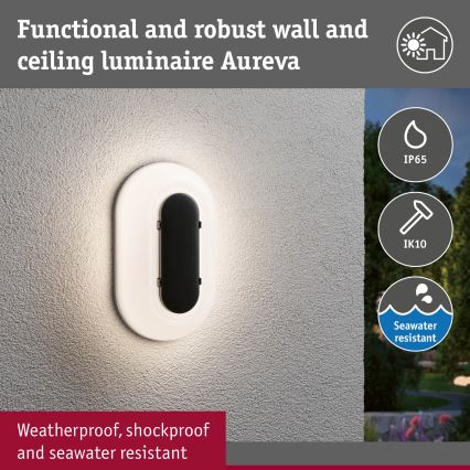Paulmann 94957 - LED/18,5W IP65 Ρυθμιζόμενο υπαίθιο επιτοίχιο φωτιστικό ELUNOR 230V 2200/3000/4000K ανθρακί