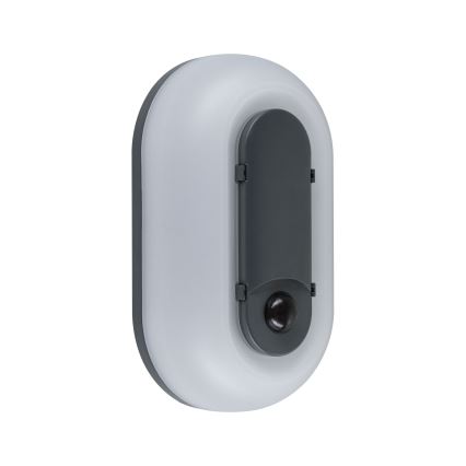 Paulmann 94958 - LED/18,5W IP65 Ρυθμιζόμενο εξωτερικό επιτοίχιο φωτιστικό με ανιχνευτή κίνησης και λυκόφωτος ELUNOR 230V 2200/3000/4000K ανθρακί