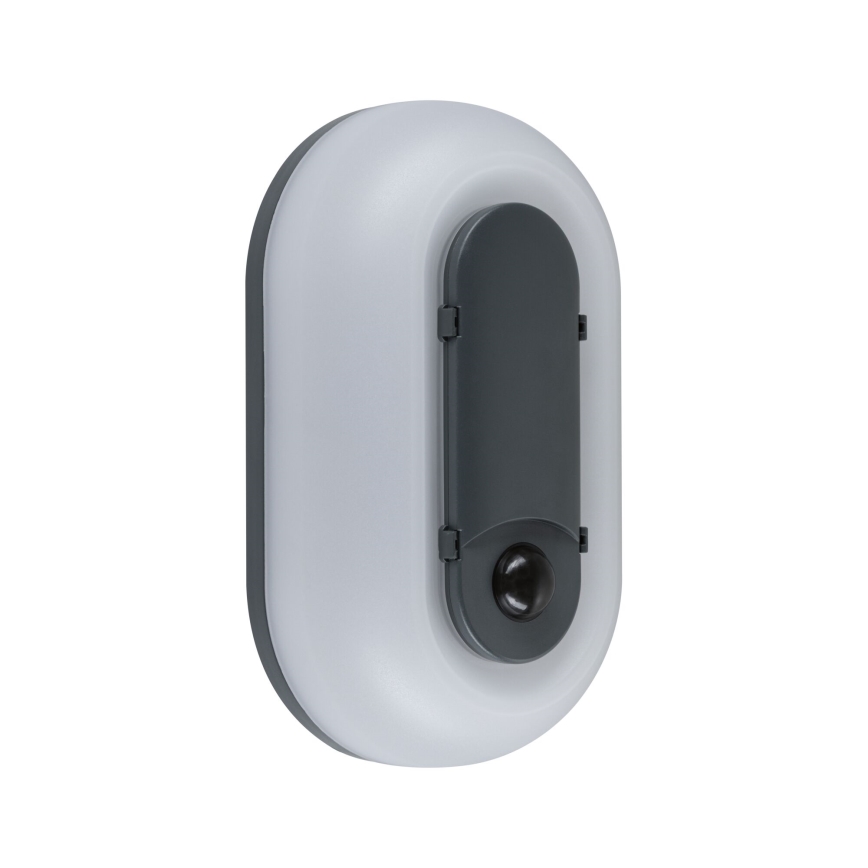 Paulmann 94958 - LED/18,5W IP65 Ρυθμιζόμενο εξωτερικό επιτοίχιο φωτιστικό με ανιχνευτή κίνησης και λυκόφωτος ELUNOR 230V 2200/3000/4000K ανθρακί