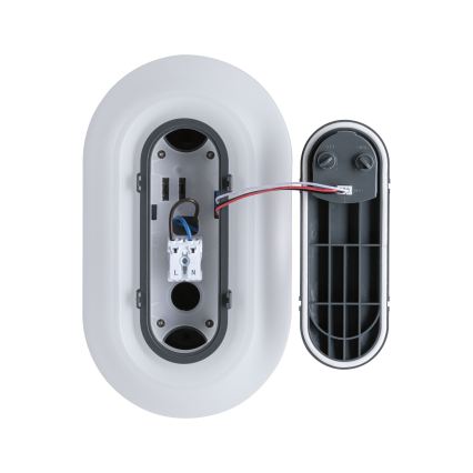 Paulmann 94958 - LED/18,5W IP65 Ρυθμιζόμενο εξωτερικό επιτοίχιο φωτιστικό με ανιχνευτή κίνησης και λυκόφωτος ELUNOR 230V 2200/3000/4000K ανθρακί