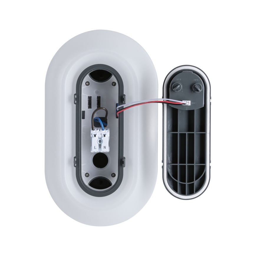 Paulmann 94958 - LED/18,5W IP65 Ρυθμιζόμενο εξωτερικό επιτοίχιο φωτιστικό με ανιχνευτή κίνησης και λυκόφωτος ELUNOR 230V 2200/3000/4000K ανθρακί