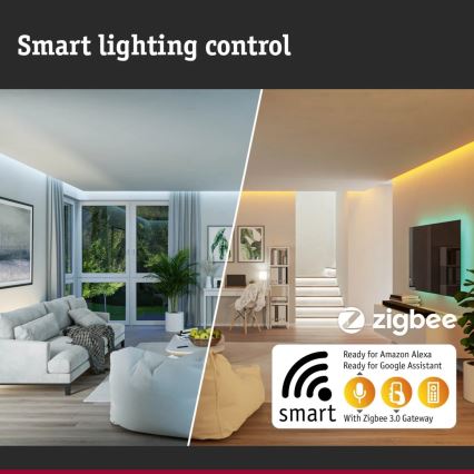 Paulmann 95386 - LED/15W IP44 Ρυθμιζόμενο φωτιστικό οροφής μπάνιου SMART VELUNA 230V