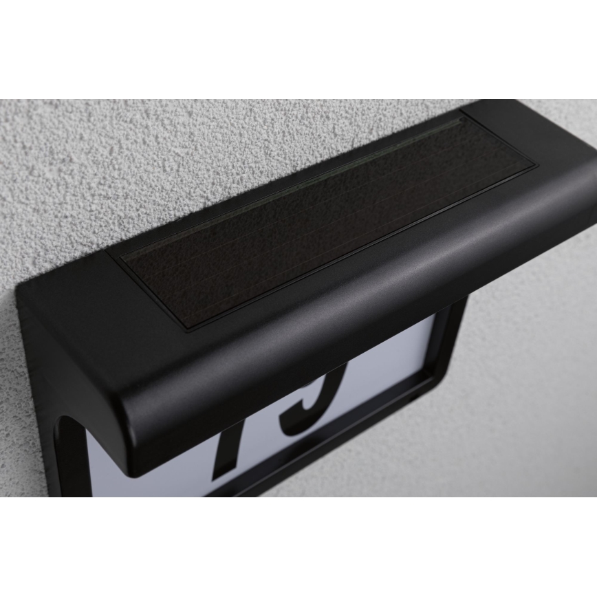 Paulmann 95388 - LED/0,05W IP44 Ηλιακό αριθμητικό πινακίδα με αισθητήρα DAYTON 1,2V 600 mAh
