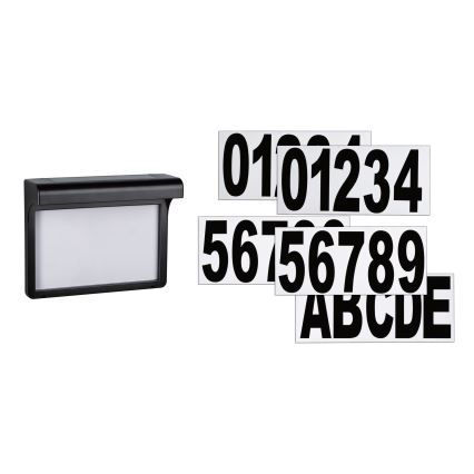 Paulmann 95388 - LED/0,05W IP44 Αριθμός οικίας ηλιακό φωτιστικό με αισθητήρα DAYTON 4,8V