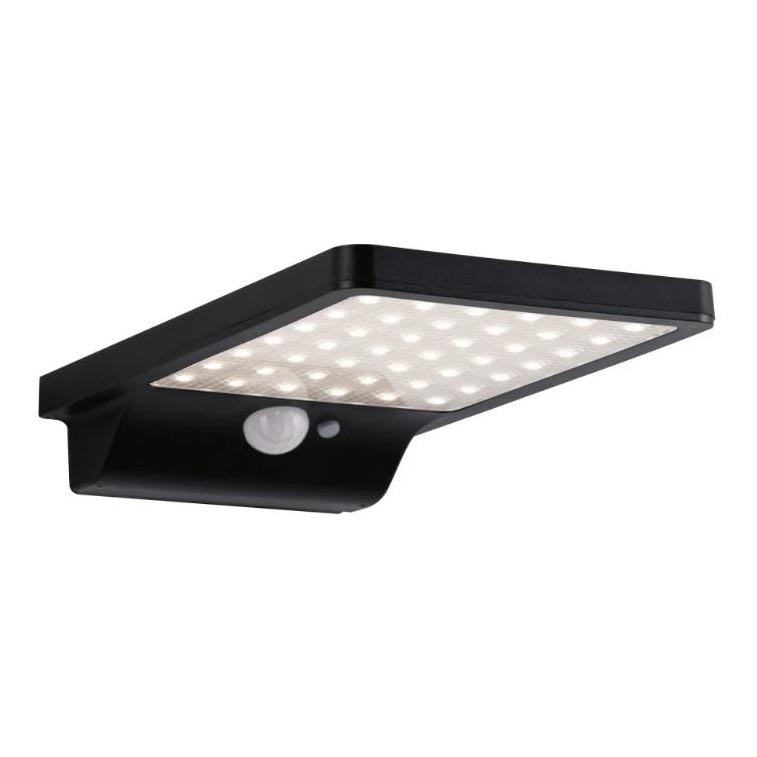 Paulmann 95393 - LED/4W IP44 Dimmable ηλιακό φωτιστικό τοίχου με αισθητήρα SOLVEIG 3,7V 2000 mAh