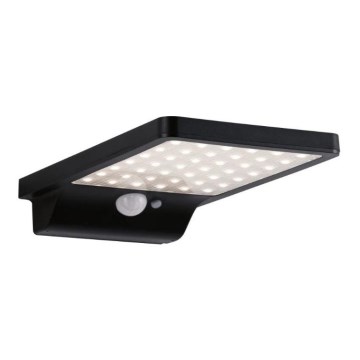 Paulmann 95393 - LED/4W IP44 Ρυθμιζόμενο ηλιακό φωτιστικό τοίχου με αισθητήρα SOLVEIG 3,7V 2000 mAh