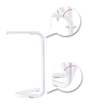 Paulmann 95423 - LED/4,5W Ρυθμιζόμενο με αφής επιτραπέζιο φωτιστικό FLEXLINK 5V/USB 4400 mAh λευκό