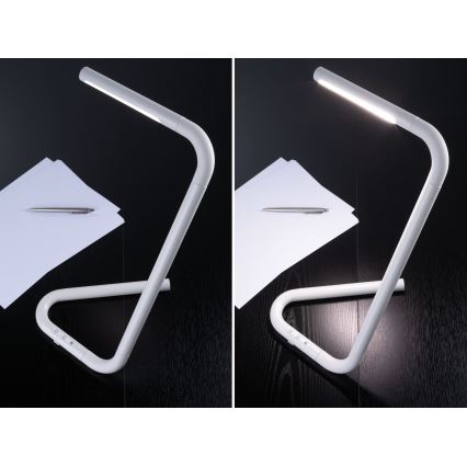 Paulmann 95423 - LED/4,5W Ρυθμιζόμενο με αφής επιτραπέζιο φωτιστικό FLEXLINK 5V/USB 4400 mAh λευκό
