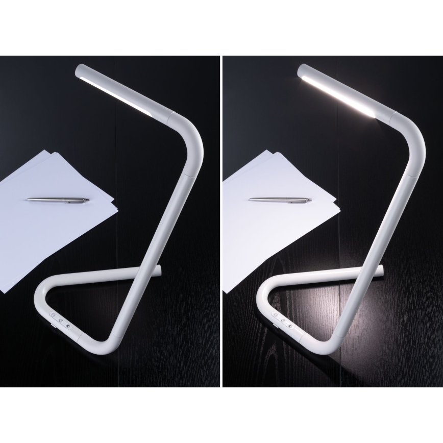 Paulmann 95423 - LED/4,5W Ρυθμιζόμενο με αφής επιτραπέζιο φωτιστικό FLEXLINK 5V/USB 4400 mAh λευκό