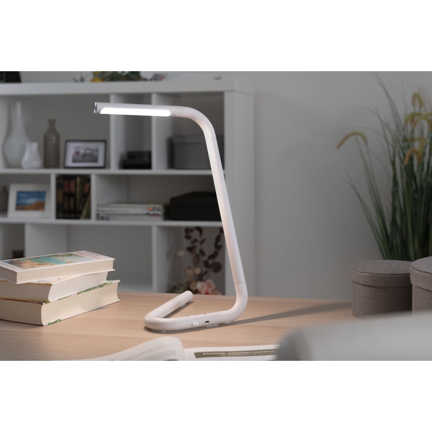 Paulmann 95423 - LED/4,5W Ρυθμιζόμενο με αφής επιτραπέζιο φωτιστικό FLEXLINK 5V/USB 4400 mAh λευκό