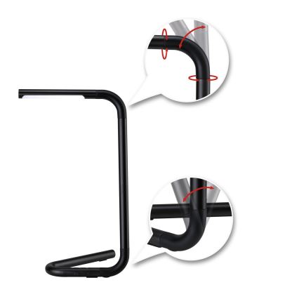 Paulmann 95424 - LED/4,5W Ρυθμιζόμενο με αφής επιτραπέζιο φωτιστικό FLEXLINK 5V/USB 4400 mAh μαύρο