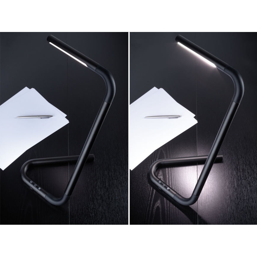 Paulmann 95424 - LED/4,5W Ρυθμιζόμενο με αφής επιτραπέζιο φωτιστικό FLEXLINK 5V/USB 4400 mAh μαύρο