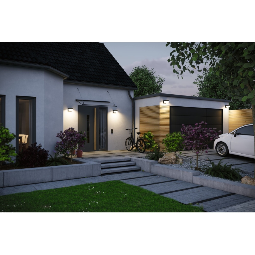 Paulmann 95747 - LED/2,3W IP44 ηλιακό επιτοίχιο φωτιστικό με αισθητήρα CALYNE 3,7/230V 4000 mAh μαύρο