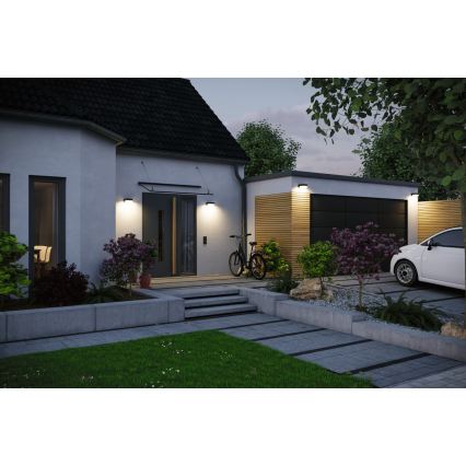 Paulmann 95748 - LED/2,3W IP44 Ηλιακό επιτοίχιο φωτιστικό με αισθητήρα ISLEEN 3,7/230V 4000 mAh μαύρο