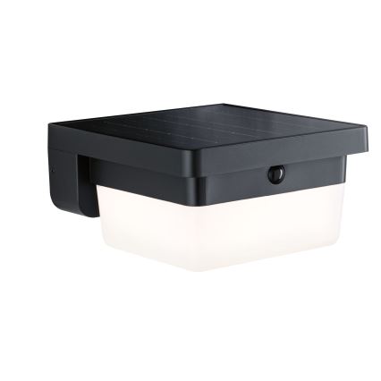 Paulmann 95748 - LED/2,3W IP44 Ηλιακό επιτοίχιο φωτιστικό με αισθητήρα ISLEEN 3,7/230V 4000 mAh μαύρο