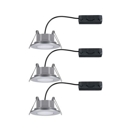 Paulmann 99933 - ΣΕΤ 3x LED/5,2W IP65 Χωνευτό φωτιστικό οροφής μπάνιου dimmimg 230V